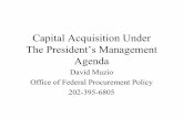 Capital Acquisition Under The President’s Management Agenda