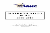 MATRICULATION PLAN 2009-2010 - LAHC