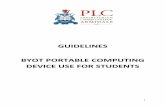 GUIDELINES BYOT PORTABLE COMPUTING DEVICE USE FOR …