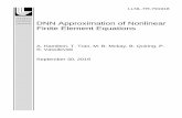 DNN Approximation of Nonlinear Finite Element Equations