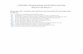 CSE1001: Programming and Problem Solving Homework Sheet 1