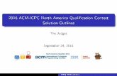 2016 ACM-ICPC North America Qualification Contest Solution ...