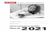Clinical Competencies Checklist Class of 2021