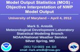 Model Output Statistics (MOS) - Objective Interpretation ...