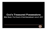 God’s Treasured Possessions
