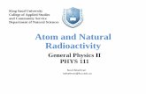 Atom and Natural Radioactivity