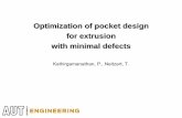 Optimization of pocket design for extrusion with minimal ...