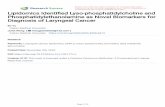 Diagnosis of Laryngeal Cancer Phosphatidylethanolamine as ...