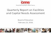 Quarterly Report on Facilities and Capital Needs Assessment