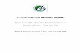 Annual Faculty Activity Report