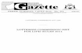 LOTTERIES COMMISSION (SET FOR LIFE) RULES 2014