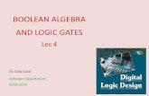 BOOLEAN ALGEBRA AND LOGIC GATES