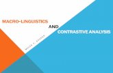 Macrolinguistics and Contrastive Analysis