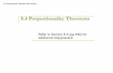 8.4 Proportionality Theorems with answers