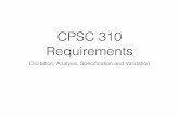 CPSC 310 Requirements