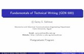 Fundamentals of Technical Writing (GEN 600)