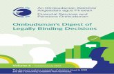 Ombudsman’s Digest of Legally Binding Decisions