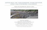 GEOLOGY OF SOUTHERN VANCOUVER AND SALTSPRING ISLANDS