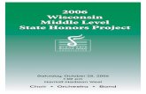 2006 Wisconsin Middle Level State Honors Project
