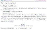 7.2 Newton method A. Single variable case