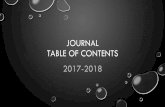 Journal table of contents