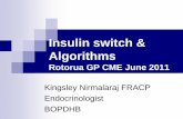 Insulin switch & Algorithms - GP CME