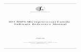 IDT MIPS Microprocessor Family Software Reference Manual