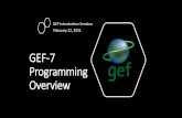 GEF Introduction Seminar February 22, 2021