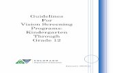 Guidelines For Vision Screening Programs: Kindergarten ...