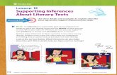 Lesson 12 Supporting Inferences About Literary Texts