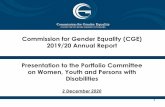 Commission for Gender Equality (CGE) 2019/20 Annual Report ...