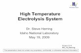 High Temperature Electrolysis System
