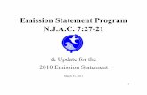 Emission Statement Program N.J.A.C. 7:27-21