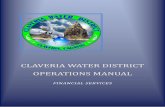 CLAVERIA WATER DISTRICT OPERATIONS MANUAL