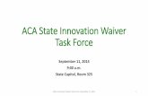 ACA State Innovation Waiver Task Force