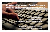 Protecting Voter Data Privacy While Expanding Participation