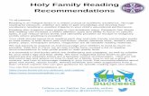 Holy Family Reading Recommendations