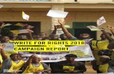 WRITE FOR RIGHTS 2018 CAMPAIGN REPORT