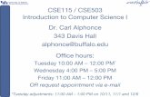 CSE115 / CSE503 Introduction to Computer Science I Dr ...