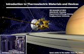 Introduction to Thermoelectric Materials and Devices