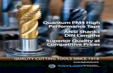 Quantum PM4 High Performance Taps ANSI Shanks DIN Lengths ...