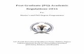 Post Graduate (PG)-Academic Regulations-2016