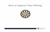 How to Improve Your Writing - Harvard University