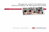 Degree and Certificate Information & Requirements