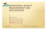 MANAGERIAL QUALITY MEASUREMENT AND APPLICATIONS