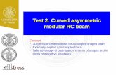 Test 2: Curved asymmetric modular RC beam