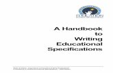 A Handbook to Educational Specifications