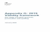 Appendix G: 2019 Validity framework - GOV.UK