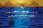 AnnuAl RepoRt to the Governor and the legislature MANDATE ...