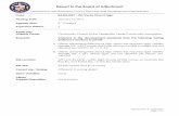 Report to the Board of Adjustment
